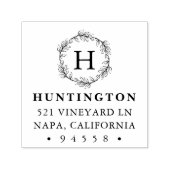 リースモノグラム差出人住所スタンプ セルフインキングスタンプ (デザイン)