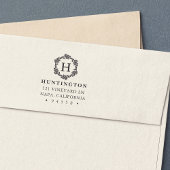 リースモノグラム差出人住所スタンプ セルフインキングスタンプ