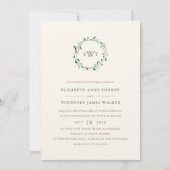 リースモノグラム結婚式招待状 | フォレスト 招待状 (正面)