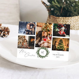 リースモノグラ素朴ム5フォトメリークリスマス