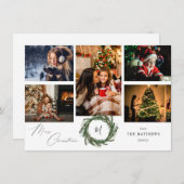 リースモノグラ素朴ム5写真メリークリスマスW (正面/裏面)