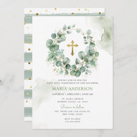 リースユーカリプトゥスグリーンリー第1聖域 招待状 (正面/裏面)