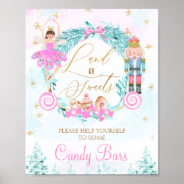 リースランド・オブ・スイーツくるみ割り誕生日標識 ポスター