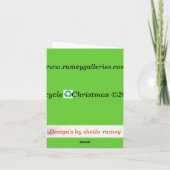 リースリサイクルクリスマスノートカード シーズンカード (裏面)