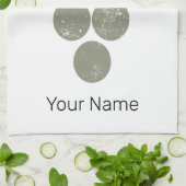 リースリングつる植物ヴィンテージワインドリンカーブドウデザイン キッチンタオル (折り畳み)