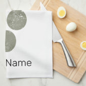 リースリングつる植物ヴィンテージワインドリンカーブドウデザイン キッチンタオル (四つ折り)