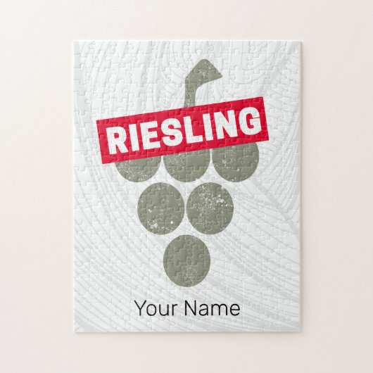 リースリングつる植物ヴィンテージワインドリンカーブドウデザイン ジグソーパズル (縦)