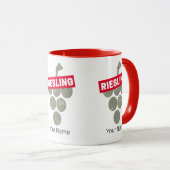 リースリングつる植物ヴィンテージワインドリンカーブドウデザイン マグカップ (正面右)