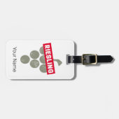 リースリングつる植物ヴィンテージワインドリンカーブドウデザイン ラゲッジタグ (正面横)