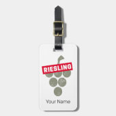 リースリングつる植物ヴィンテージワインドリンカーブドウデザイン ラゲッジタグ (正面縦)