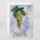 リースリングワインブドウ招待状 招待状 (正面/裏面)