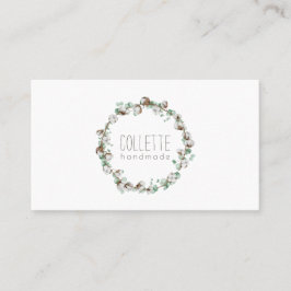 リースロゴシンプル業素朴による手作り 名刺