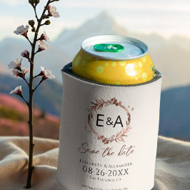 リースワイルドフラワー春の結婚式日付の保存 缶クーラー