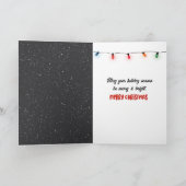 リース付きクリスマスホルスタイン白熱［赤熱］光を放つ牛 シーズンカード (内部)