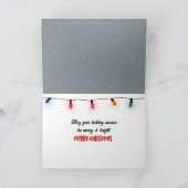 リース付きクリスマス白熱［赤熱］光を放つ牛 シーズンカード (内部)