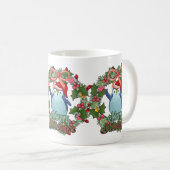 リース付きクリスマス鼠径部 コーヒーマグカップ (正面右)