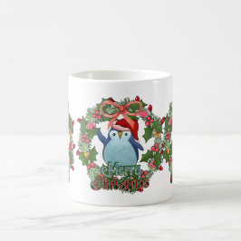 リース付きクリスマス鼠径部 コーヒーマグカップ