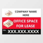 リース会社のロゴ用にOffice宇宙をパーソナライズ ウィンドウサイン (シート)