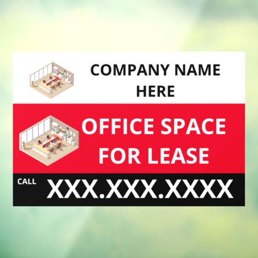 リース会社のロゴ用にOffice宇宙をパーソナライズ ウィンドウサイン (シート3)