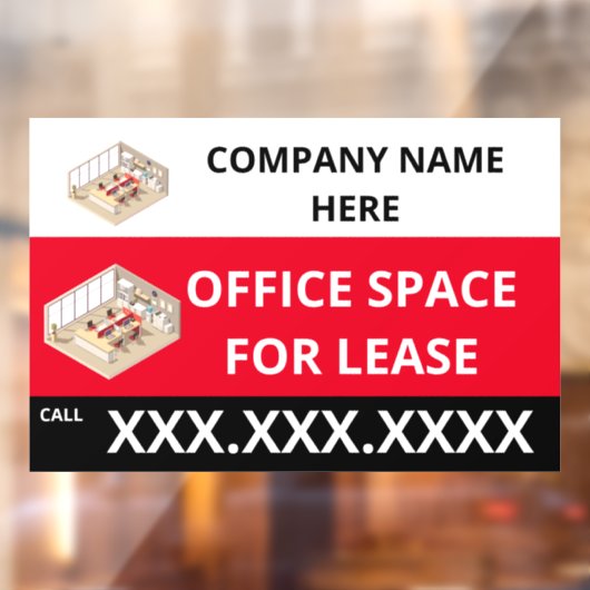 リース会社のロゴ用にOffice宇宙をパーソナライズ ウィンドウサイン (シート2)