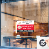 リース会社のロゴ用にOffice宇宙をパーソナライズ ウィンドウサイン (カフェ窓)