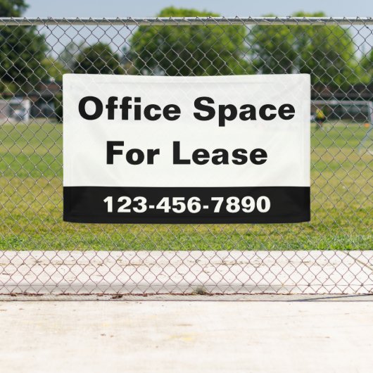 リース会社宇宙の電話番号(白) 横断幕 (インサイチュ)