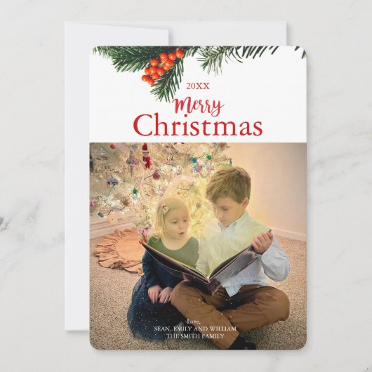 リース伝統的クリスマスカード シーズンカード (正面)