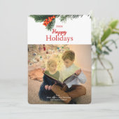 リース伝統的ハッピーホリデイズカード シーズンカード (スタンド正面)