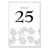 リース伝統的フローラリースモノグミニマルラム テーブルナンバー (正面)