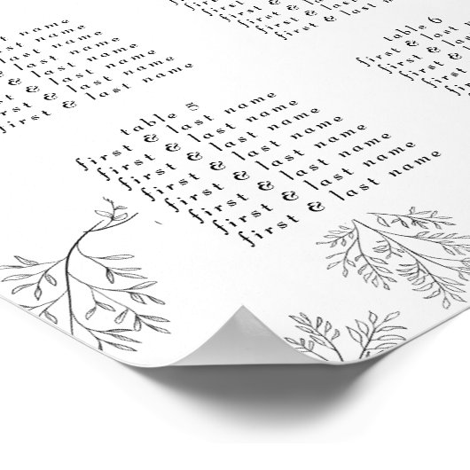 リース伝統的リースミニマル結婚の ポスター (角)