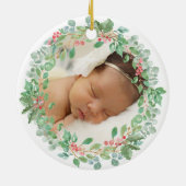 リース初めてのクリスマスを祖父母として セラミックオーナメント (裏面)