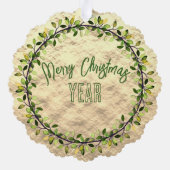 リース包括ジンジャーブレッドマンオンフォイルフェイク オーナメントカード (裏面)