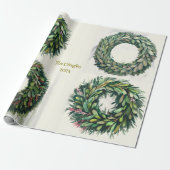 リース包装紙 ラッピングペーパー (アンロールド)