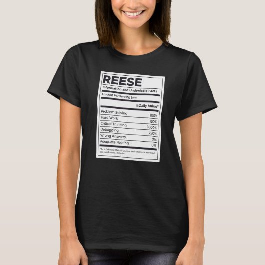 リース栄養情報問題解決懸命W Tシャツ (正面)