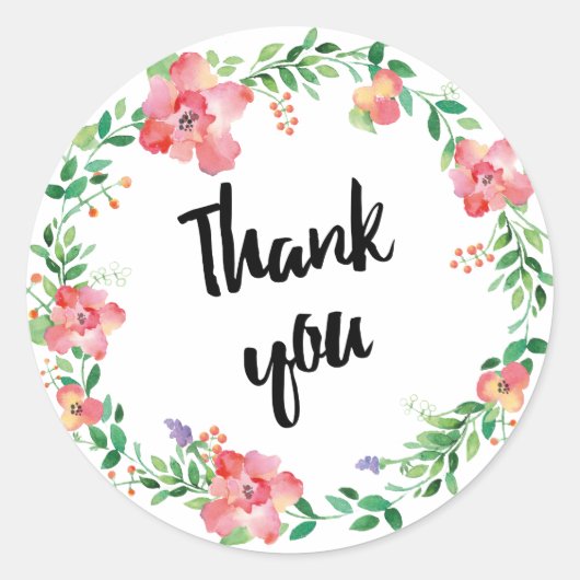 リース水彩花 ラウンドシール (正面)