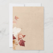 リース素朴の紅葉タンブライダルルンチョン 招待状 (裏面)