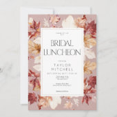 リース素朴の紅葉ワインブライダルランチョンワイン 招待状 (正面)