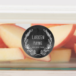 リース素朴の黒板の子供の名前の防水 ラベル