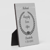 リース素朴ウッドグレーハイリーエバーアフターカスタム フォトプラーク (側面)