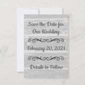 リース素朴ウッドグレーハッピーEver Afterイベント セーブザデート (裏面)