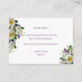 リース素朴フローラは私の花嫁になる エンクロージャーカード (裏面)