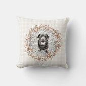 リース素朴ベージュプライドPETフォトカスタムデコール クッション (正面)