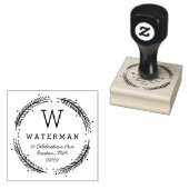 リース素朴モノグラム ラバースタンプ (押印)