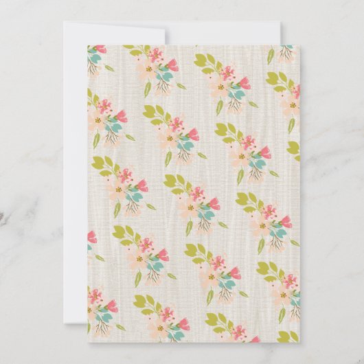 リース素朴ユニコーン誕生日パーティーへの招待 招待状 (裏面)