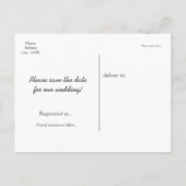 リース素朴リーフ日付フォトポストカードの保存 案内ポストカード (裏面)