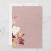 リース素朴紅葉カップルシャワー 招待状 (裏面)