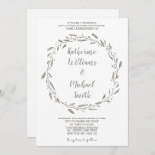 リース結婚式招待状 招待状 (正面/裏面)