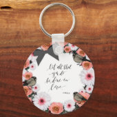 リース花緑フローラ宗教的なギフトアート キーホルダー (正面)