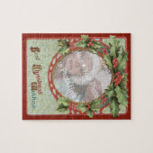 リース追加A写真クリスマスフレーム ジグソーパズル (横)