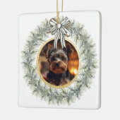 リース金ゴールドフレカスタムームPET写真 セラミックオーナメント (左)